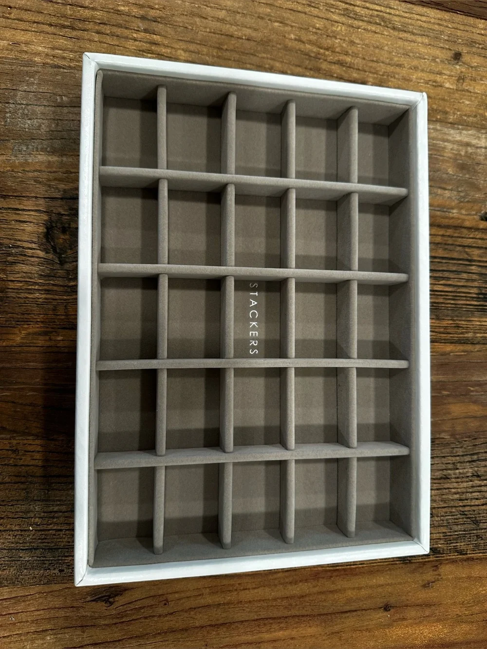 Stackers Grey 24-Slot Jewelry Organizer Tray